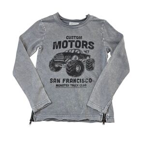 H&M Gray Long Sleeve Monster Truck Shirt